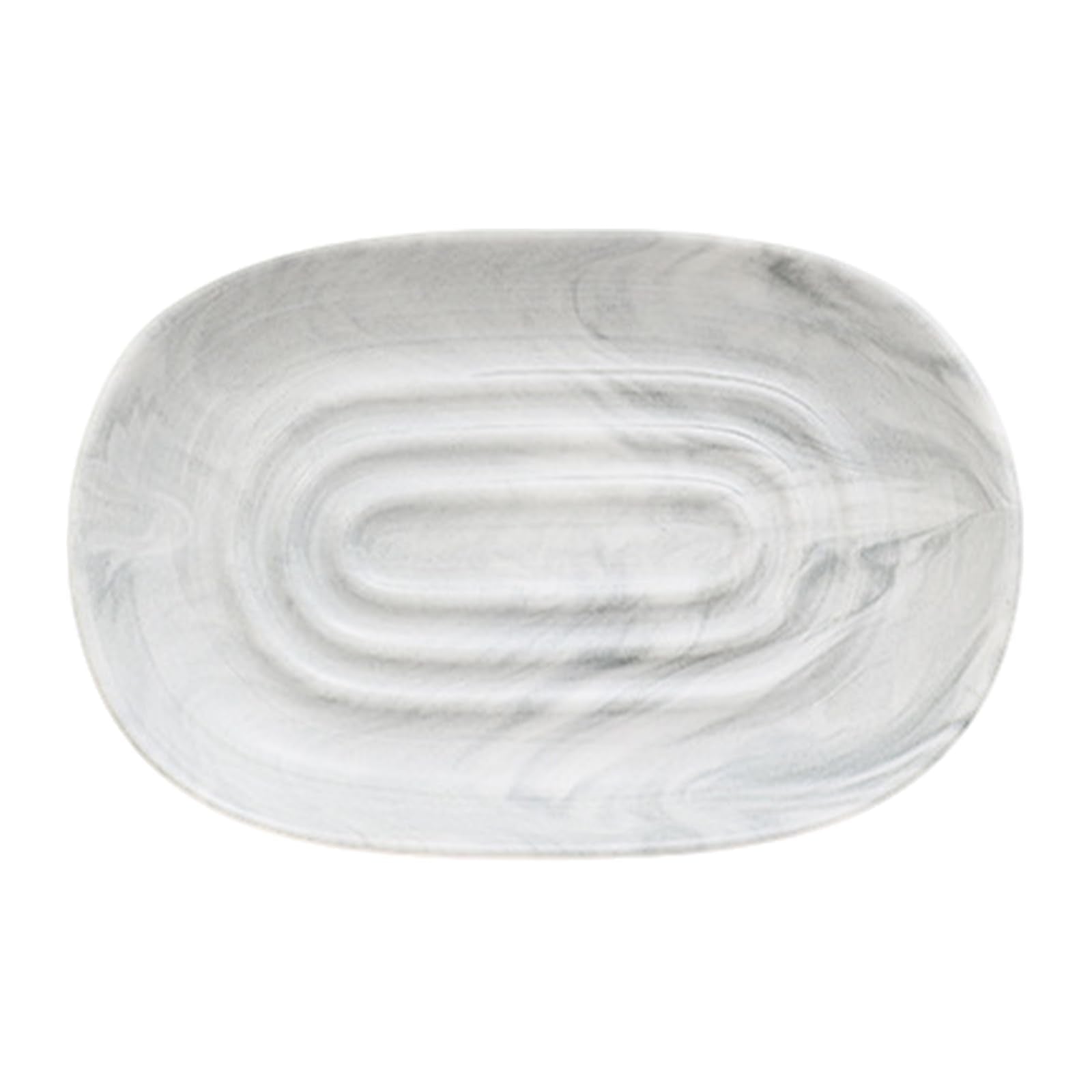 Soap Dish - Homiladi Ceramic Soap Case with Marble Pattern | Marble Tray | Anti-Slip Soap Holder & Tray for Bathroom, Shower, Kitchen Sink