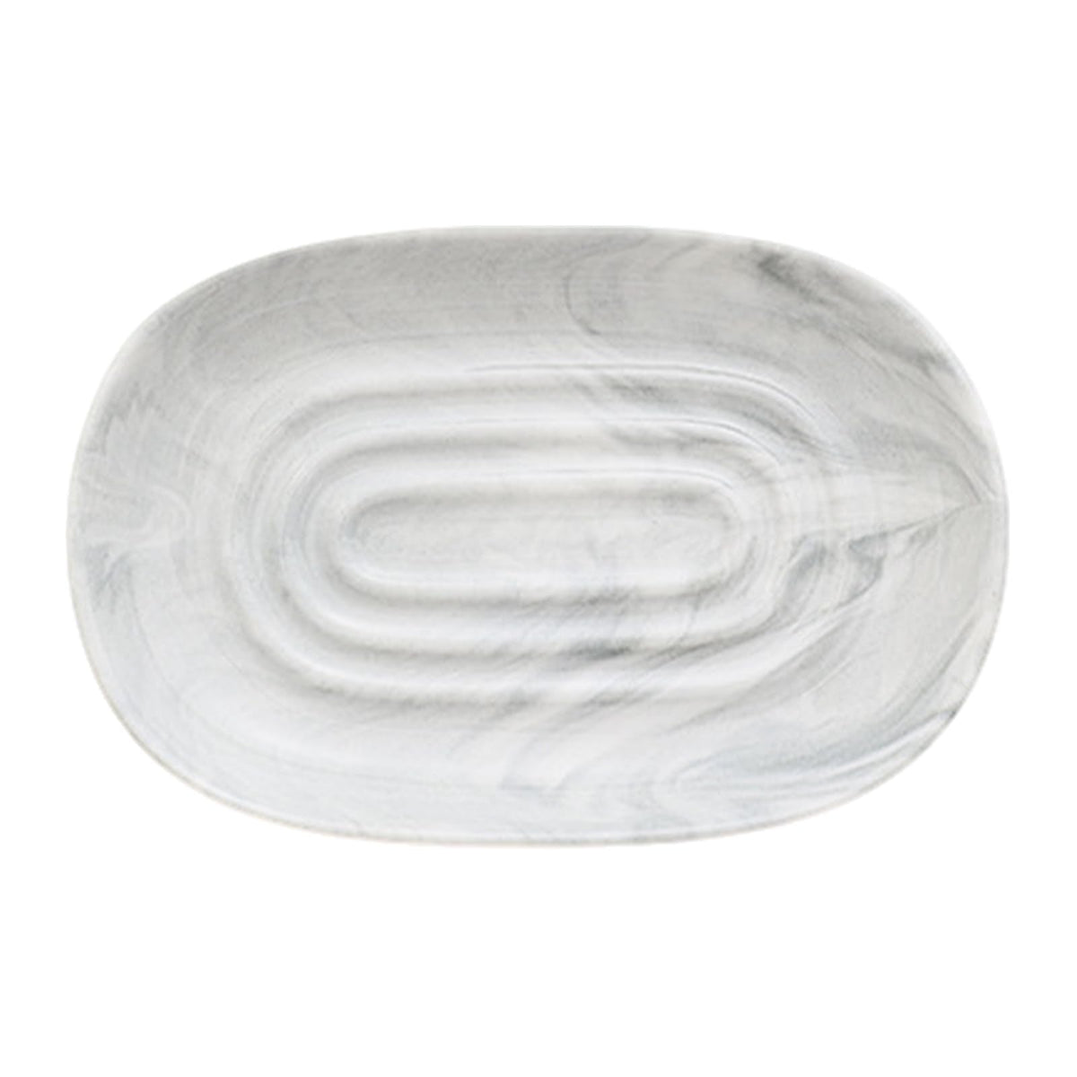 Soap Dish - Homiladi Ceramic Soap Case with Marble Pattern | Marble Tray | Anti-Slip Soap Holder & Tray for Bathroom, Shower, Kitchen Sink