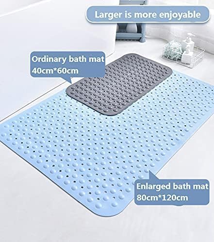 Stafeny Non-Slip Shower Mat for Inside the Non-Slip Anti-Mould Rubber Shower Mat (Grey,50x80cm)