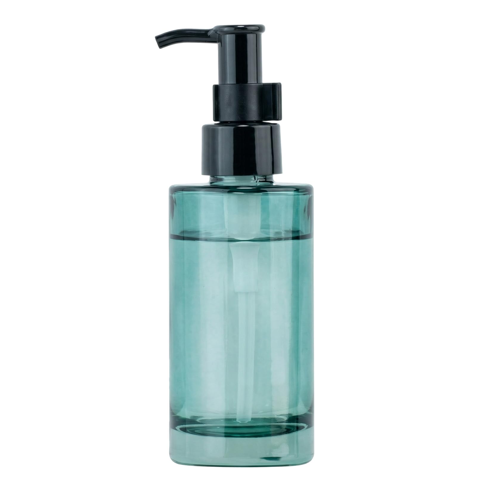 100ml/3.3oz Blue Glass Soap Dispenser, Refillable Liquid Hand Soap Dispenser for Kitchen Bathroom Countertop