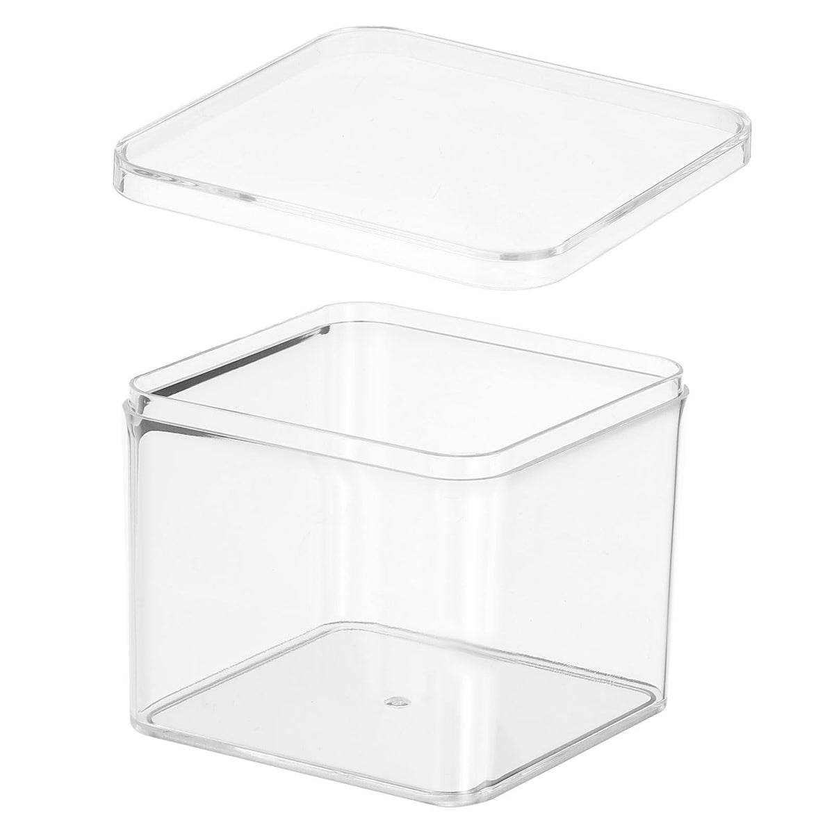 PATIKIL Acrylic Box with Lid 3.15" x 3.15" x 2.64", Clear Acrylic Display Boxes Plastic Square Cube Containers Storage Organizer for Candy Tiny
