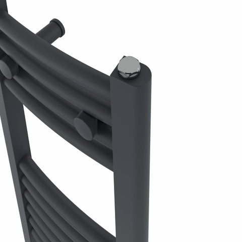NRG Anthracite Heated Towel Rail Curved Designer Radiator - 1600×300mm