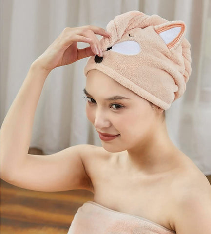 SJTJSPX Hair Towel Wrap Super absorbent hair drying hat Parent-child shower cap quick drying Turban Soft Anti-Frizz Head Towel Twist Wet Hair Towel