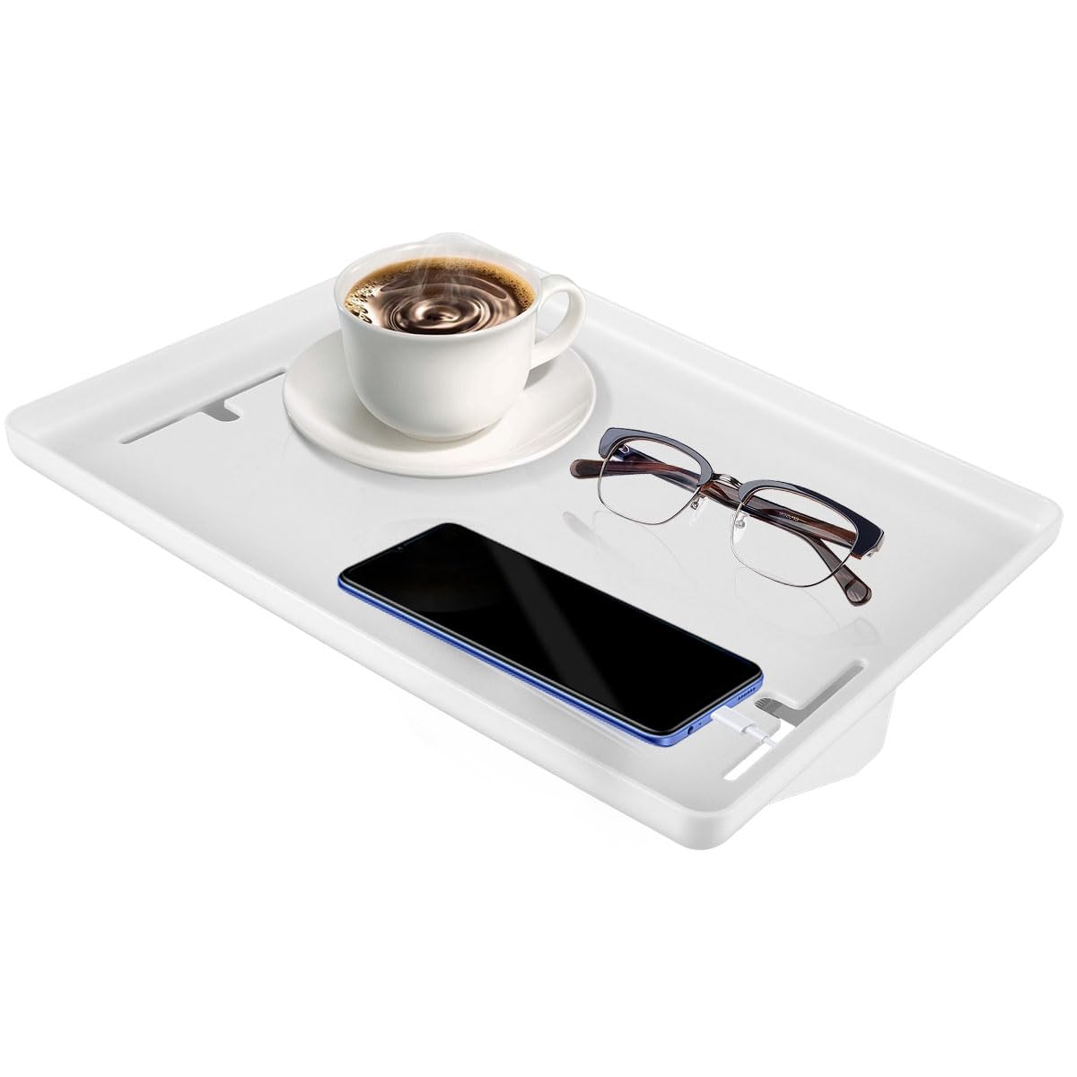 Bedside Shelf for Bed Bedside Storage Tray Heavy-Duty Detachable Bed Shelf Clip On Nightstand Tray Multifunctional Dorm Room Table Caddy Space Saving