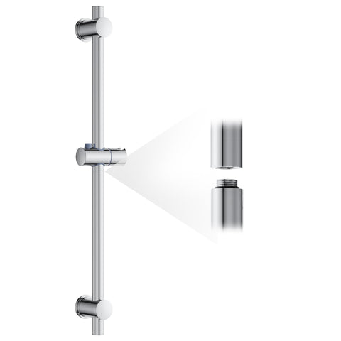 MORADO Stainless Steel Shower Slider Rail,Shower Riser Rail 68cm, Shower Slider Bar with Chrome Finish,Height Adjustable