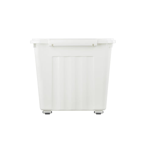 Cetomo 55L*6 Storage Boxes with Lids, Plastic Storage Box with Wheels and Secure Side Latches, Stackable & Nestable Organizer for Home, Office