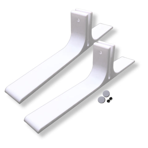 shush Pegboard Support Feet Compatible with IKEA SKADIS – Free Standing Desk Base for Pegboard Display (Pair) (White)