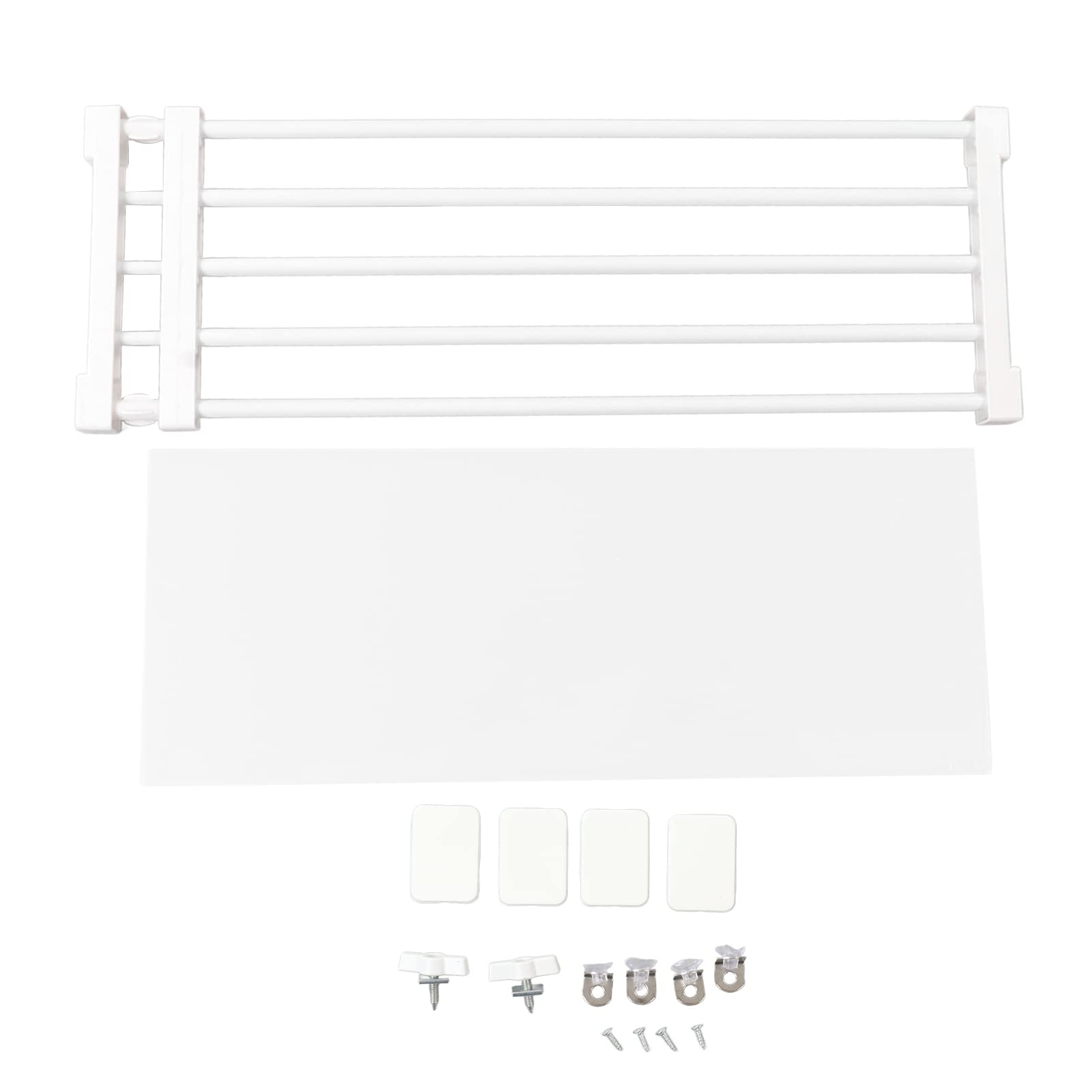 Riuulity Adjustable Tension Shelf Shoe Rack with Book Coat Storage for Wardrobe Cupboard, Organize Belts, Scarves, Flower Pots