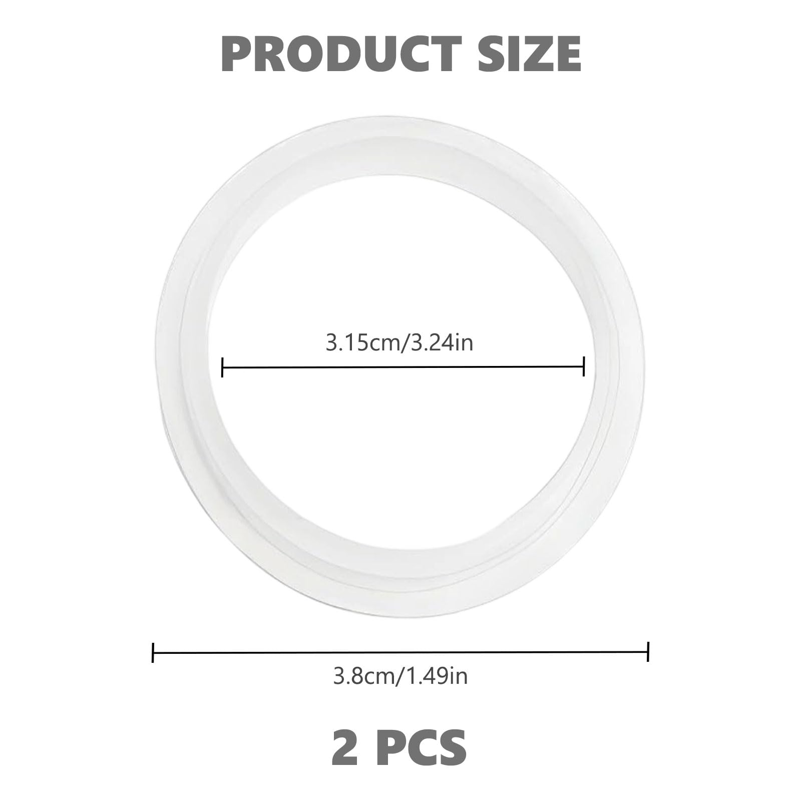 2pcs O-Rings Seal Rubber Gasket, Bathroom Sink Drain Plug Stopper Rubber Seal Ring, Sink Gaskets Bath Plug for Bathroom 31.5/38mm(Transparent)