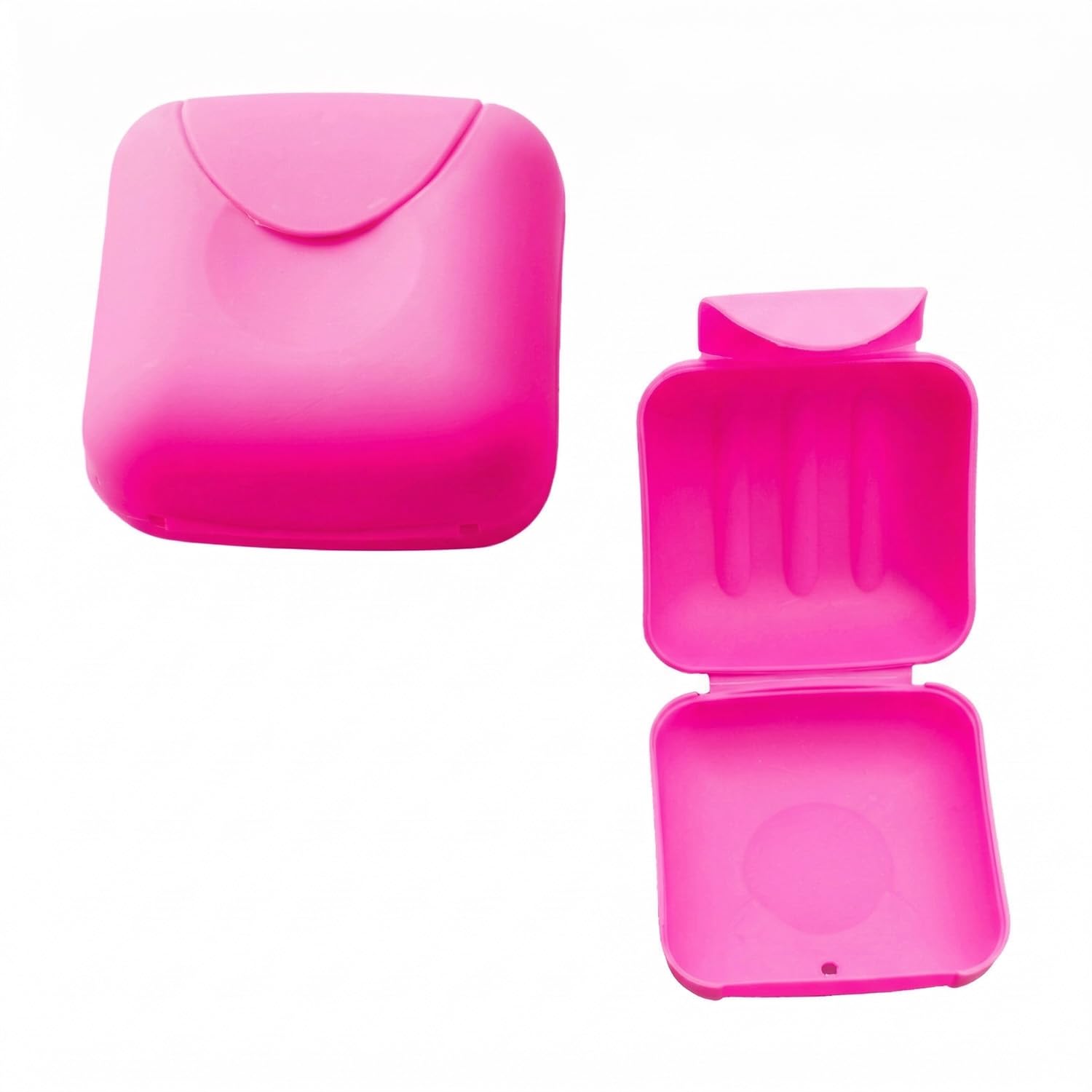 Gaomumu 2PCS Green Travel Soap Box, Waterproof Sealed Soap Dish with Lid, Portable Square Small Soaps Box