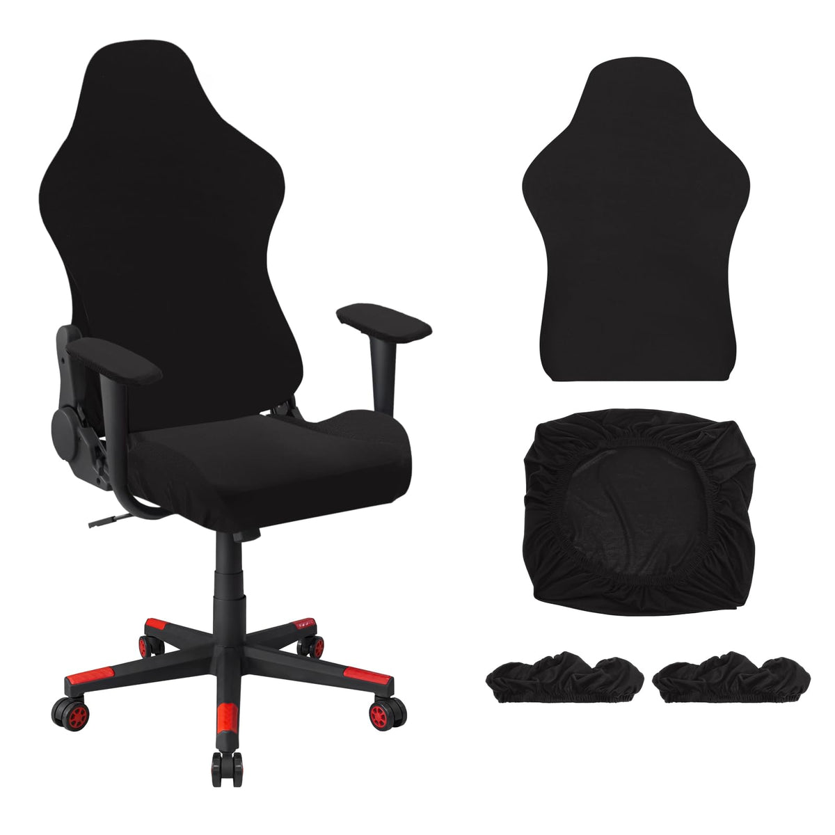 sourcing map Gaming Chair Covers, Stretchable Office Computer Chair Slipcover with Armrest Covers