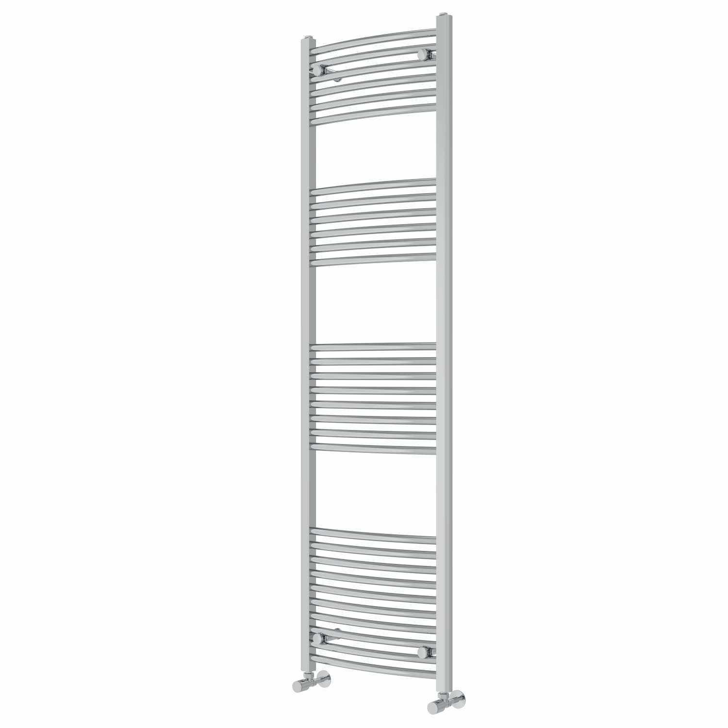 NRG Chrome Curved Central Heating Towel Rail Heated Rad Radiator 1800×500mm