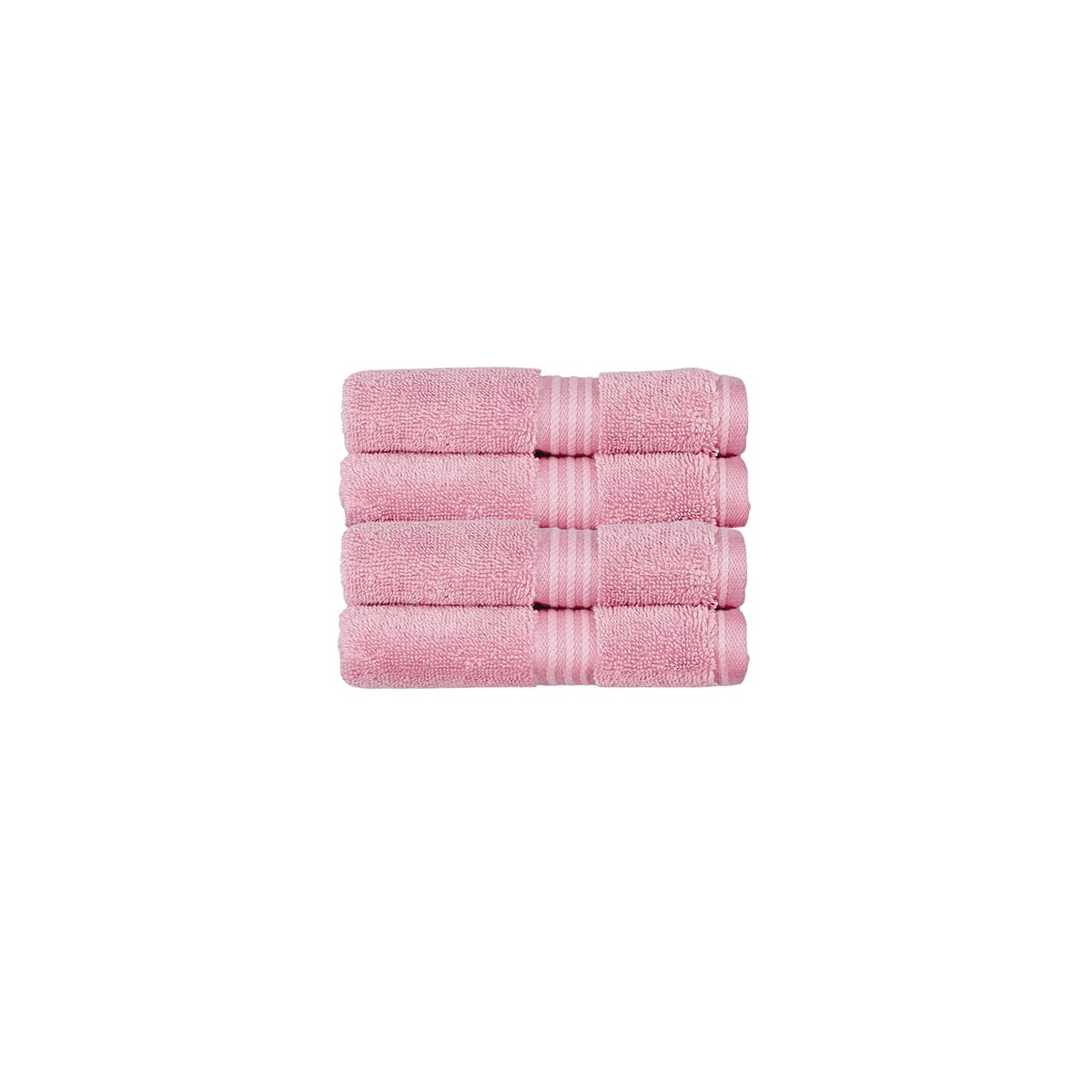 Christy Supreme Hygro 4 Face Cloths Set | Blush Pink | 100% Luxury Supima Cotton | Ultra Soft | Super Absorbent | 650GSM | 4 Wash Cloth Flannels