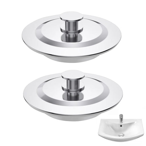 2PCS Universal Bath Plug, 40-45mm Bath Plug Replacement, Bathroom Sink Plugs, Sink Stopper, Stainless Steel Bathtub Plugs, Sinks Plugs for Kitchen