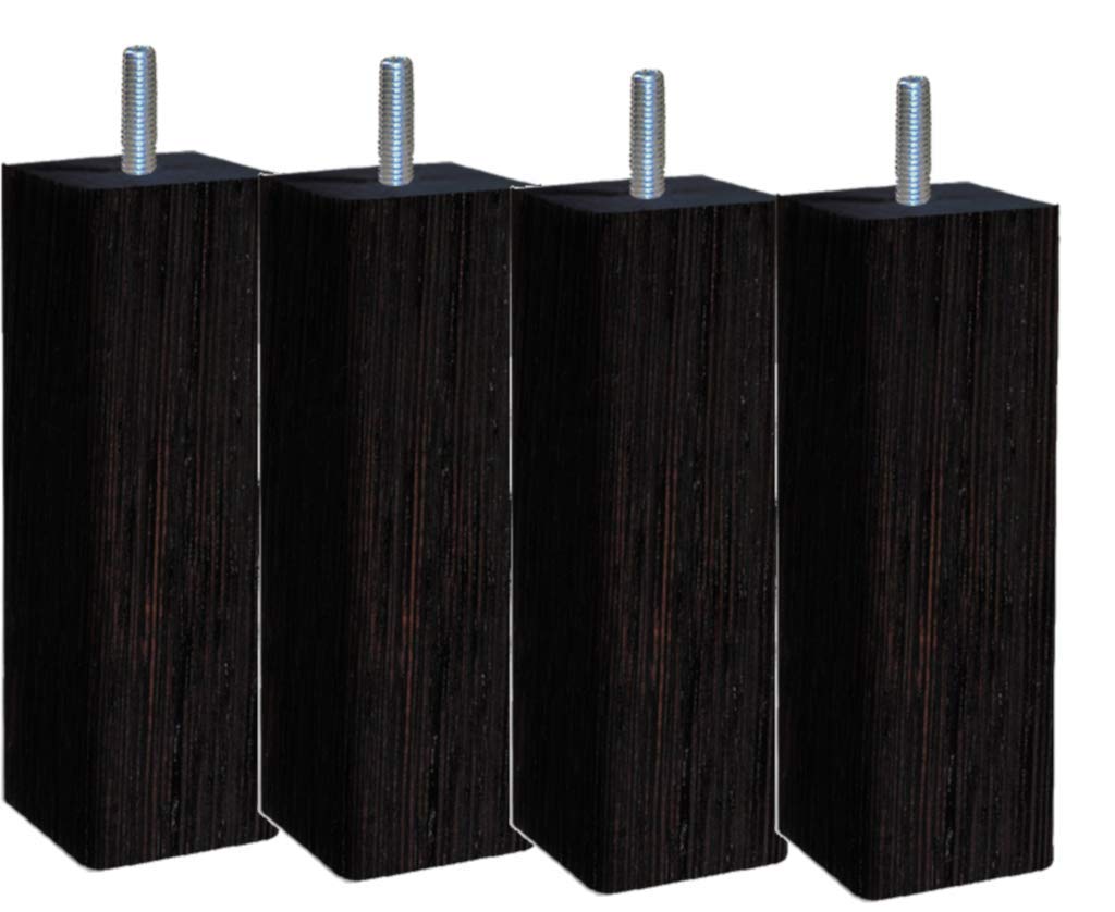 Margot – Douceur SCANDINAVE Square Wood Base 4 Feet 5 x 5 x 18 cm, Wood, Wenge, 5 x 5 x 18 cm