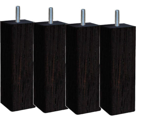 Margot – Douceur SCANDINAVE Square Wood Base 4 Feet 5 x 5 x 18 cm, Wood, Wenge, 5 x 5 x 18 cm