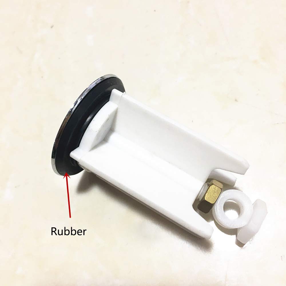 fuxunamz Universal 40mm Pop-Up Plug Replacement, Height Adjustable, Brass, Rubber, Plastic, Rust Proof, Seal, Bathroom, House Sinks, Bidets