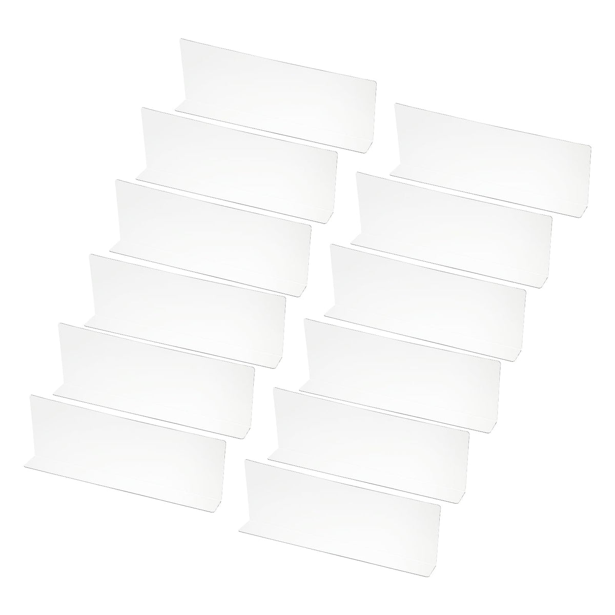 PATIKIL 12 Pack Shelf Dividers for Closet Organization, 350 x 40 x 120mm Acrylic Closets Separator Kitchen Cabinet Shelves Under Bed Blocker for