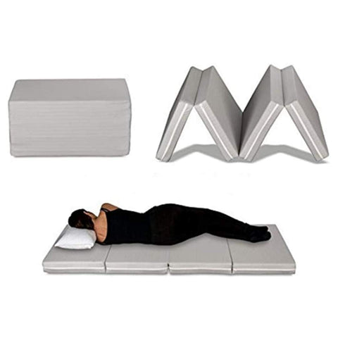 EVERGREENWEB - Single Mattress 80x190 10 cm high Multifunctional, convertible into a comfortable Futon Pouf Space-saving Folding Bed 4 parts