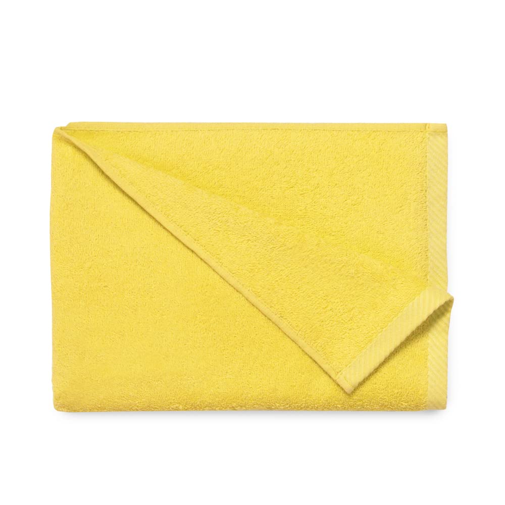 Top Towel - Plus - Large Bath Towels - Bathroom Towels - 2 Hand or Sink Towels - 50 x 100 cm - 100% Cotton - Lemon