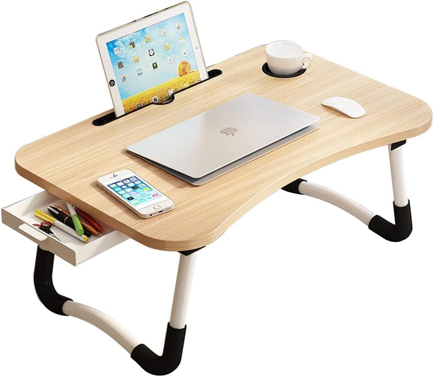 Supreme Supplies Premium Laptop Bed Table for Ultimate Comfort and Efficiency, Foldable Lap Desk For Bed and Sofa Breakfast Bed Tray