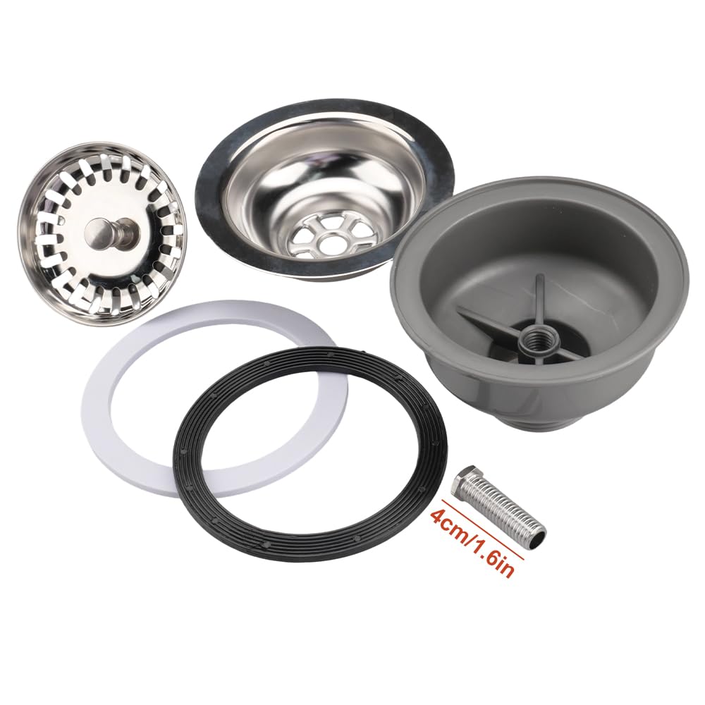 Inodiref Ø 110mm Stainless Steel Sink Waste, Kitchen Sink Drain Strainer