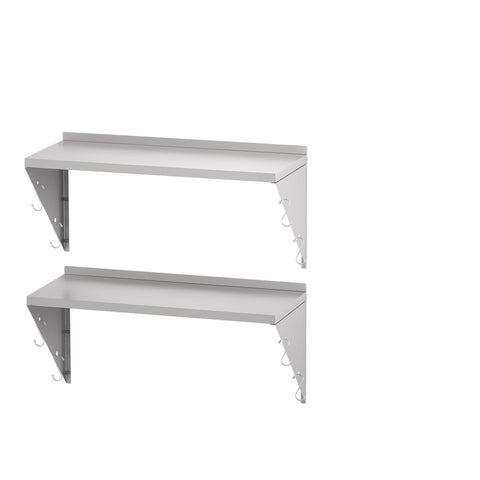 TAIMIKO Stainless Steel Wall Shelf 60x30cm, 2PCS