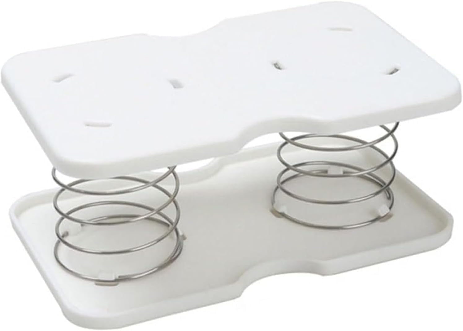 White Tissue Dispenser Tissue Box Spring Support-Spring Loaded Lifting Spring Tissue Holder for Office Home Kitchen Toilet Car