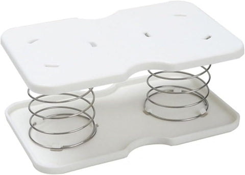 White Tissue Dispenser Tissue Box Spring Support-Spring Loaded Lifting Spring Tissue Holder for Office Home Kitchen Toilet Car