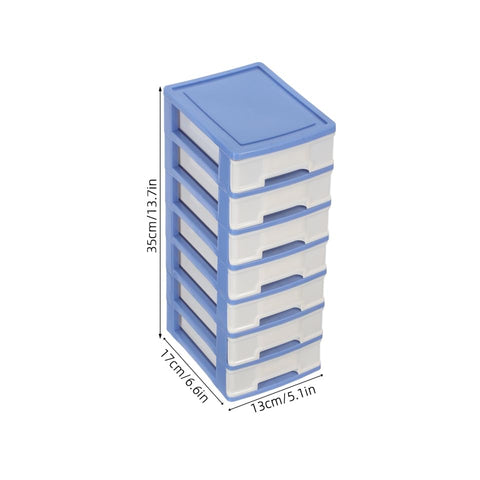 Veemoon Plastic Drawer Storage Cabinet Desktop Storage Organizer with Multi Layer Drawers Small Drawers Unit for Desk Stationery Cosmetics Craft