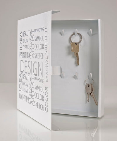 HAKU Key Cabinet key house key organizer key holder keyorganizer white metal - Dimensions: W 22 cm x H 24 cm x D 5 cm Style: Modern