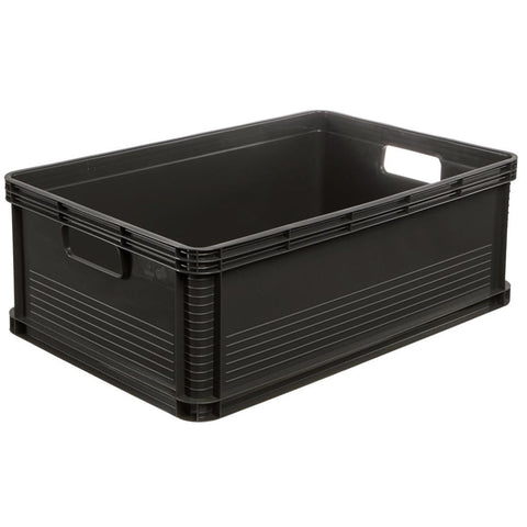 keeeper Strong Transport Box, Acid-Resistant and Food Safe, 60 x 40 x 22 cm, 45 Litre, Robert, Graphite Grey