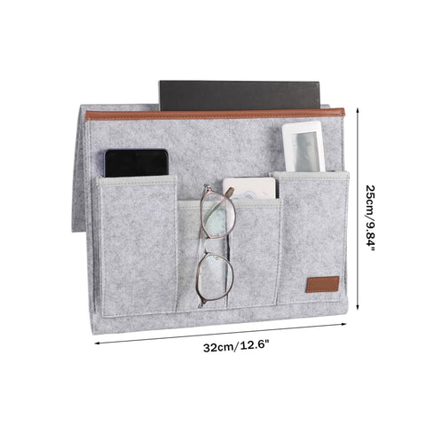 DONGKER Sofa Armrest Organizer, Armrest Caddy Holder Multi-Pocket Design for Magazine Tablet Snacks Books Pen Phone Remote Control