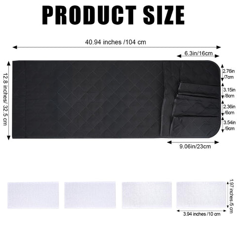 RETON Sofa Armrest Organizer with 5 Pockets, Non Slip Sofa Remote Control Holder Armchair Caddy with 4 Pair of Hook and Loop Fasteners
