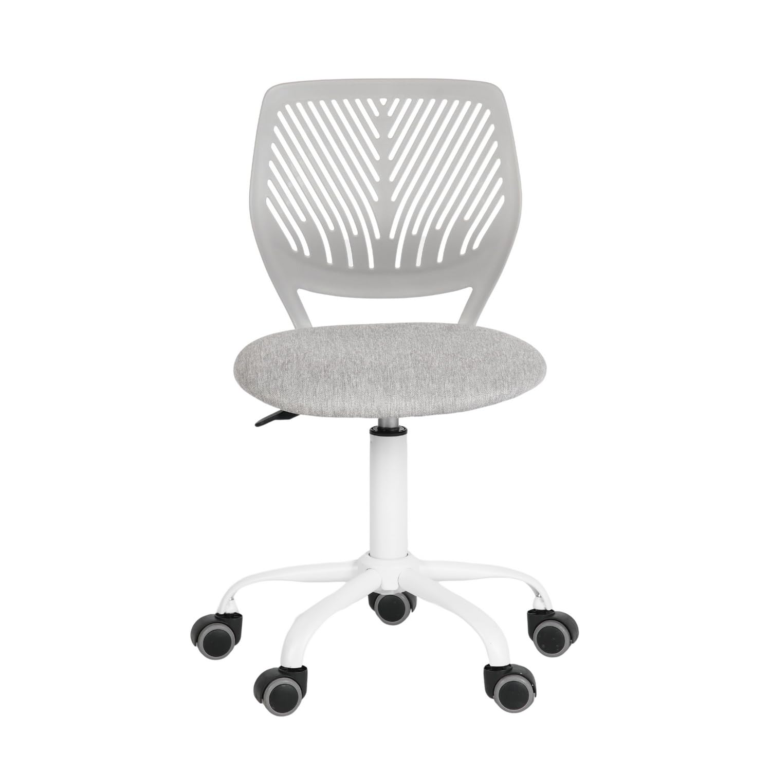 Homy Casa Desk Chair Linen Fabric Seat Ergonomic Swivel Task Chair without Armrest Adjustable Height Office Chair Home Office for Kids Teens