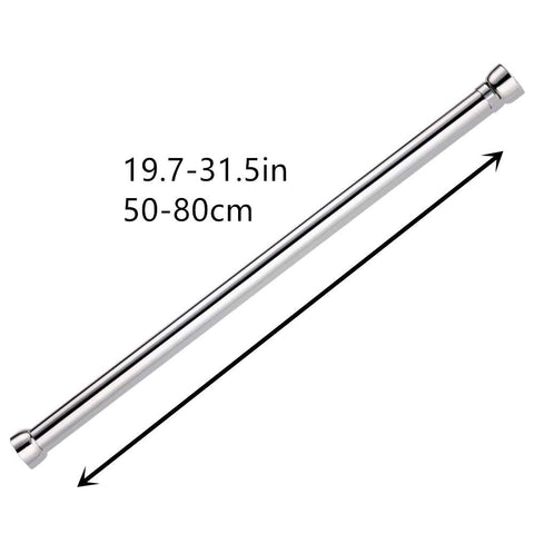 51-80cm Heavy-Duty Extendable Wardrobe Rail: Sturdy Hanging Rod for Closet