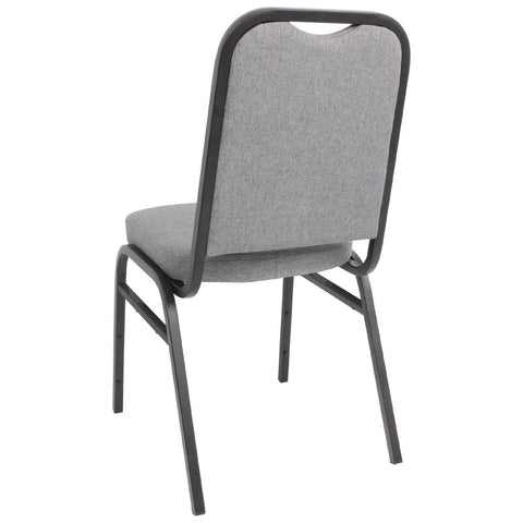 Bolero Square Back Stacking Banquet Chairs, Black & Grey (Pack of 4)
