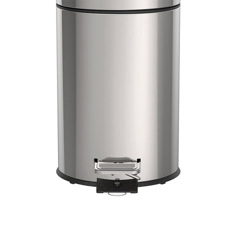 Tramontina 3L Pedal Bin Stainless Steel Bathroom Bin with Lid, 17 cm Diameter x 27 cm Height, 94538103