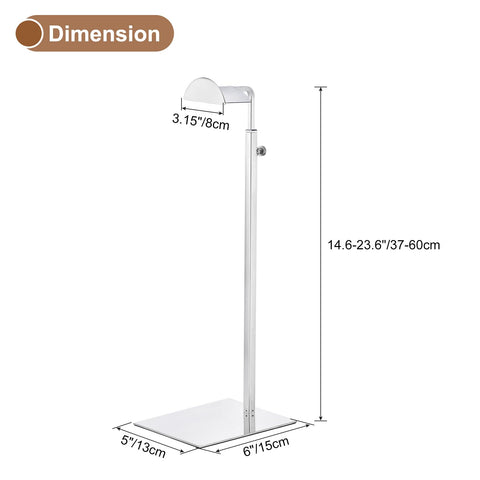 sourcing map Purse Display Stand Set 2 Pack Metal Adjustable Handbag Rack Single Hook Holder for Boutique Store - Silver