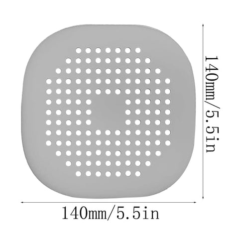 2 Pcs Silicone Drain Protector with Sucker, Sink Filter Shower Drain Covers Hair Catcher for Bathroom Shower, Bathtub and Kitchen With Suction Cup