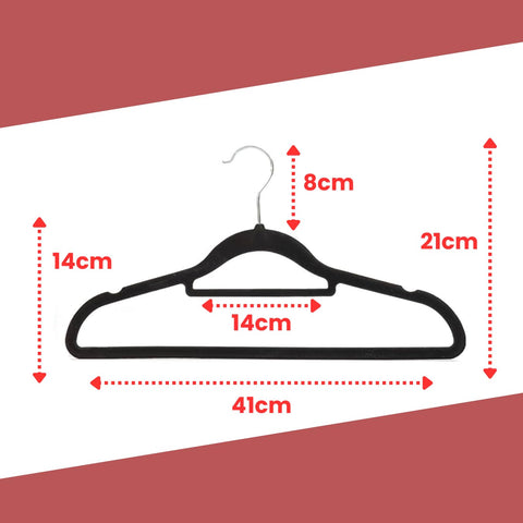 JH AUTOSTORES - 25 Pack Non Slip Velvet Coat Space Saving Adult Hangers for Clothes – Hangers with Tie Organizer & Swivel Hooks