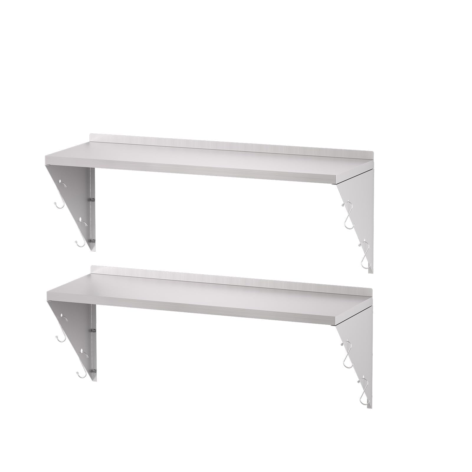 TAIMIKO Stainless Steel Wall Shelf Commercial Kitchen Shelves 100x30cm,2PCS