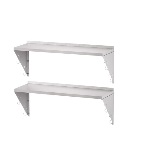 TAIMIKO Stainless Steel Wall Shelf Commercial Kitchen Shelves 100x30cm,2PCS