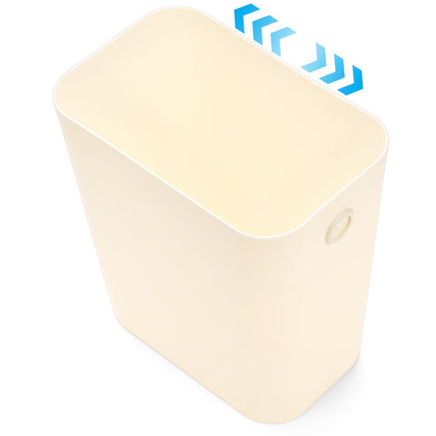 Jucoan 4 Pack Small Plastic Trash Can, Rectangular Slim Narrow Wastebasket