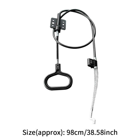 Faderr D-Ring Handle Recliner Pull Cable Spring, Recliner Replacement Parts Sofa Reliable Release Lever Handle Replacement Cable (Black/2 pcs)