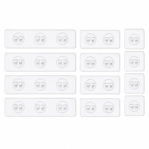 12 Pack Shower Caddy Adhesive Replacement Pads for Bathroom Shelves Hooks