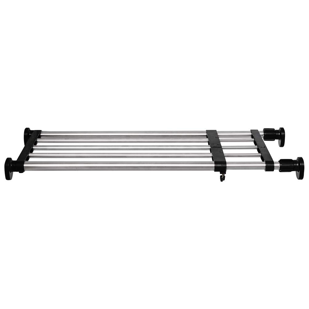 BAOYOUNI Expandable Closet Shelf Tension Rod Clothes Hanger Storage Rack Adjustable DIY Shelving Unit Cabinet Kitchen Bathroom Divider Separator