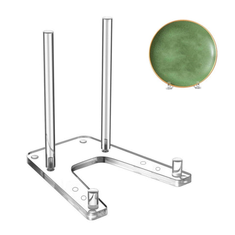 LICAEVEY Acrylic Plate Stand Adjustable Multifunctional, Transparent Tabletop Display Stand for Books, Photos and Artwork