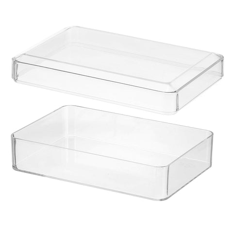 PATIKIL Acrylic Box with Lid 5.91" x 3.94" x 1.97", Clear Acrylic Display Boxes Plastic Square Cube Containers Storage Organizer for Candy Tiny
