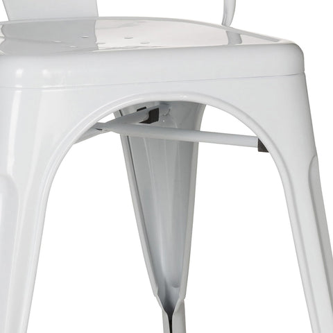 hjh OFFICE 645022 Chair VANTAGGIO COMFORT metallic white stackable sturdy